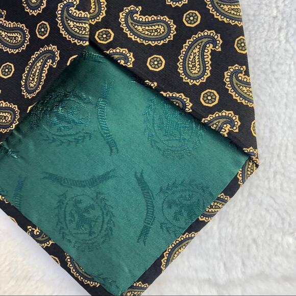 Paisley design 100% silk tie by Tommy Hilfiger - Picture 5 of 7